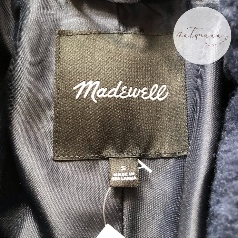 Madewell (Re)sourced Sherpa Teddy Coat in Dark Nightfall - Picture 2 of 5